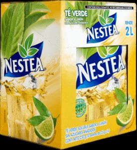 Presentación empaque de té verde sabor a limón Nestea