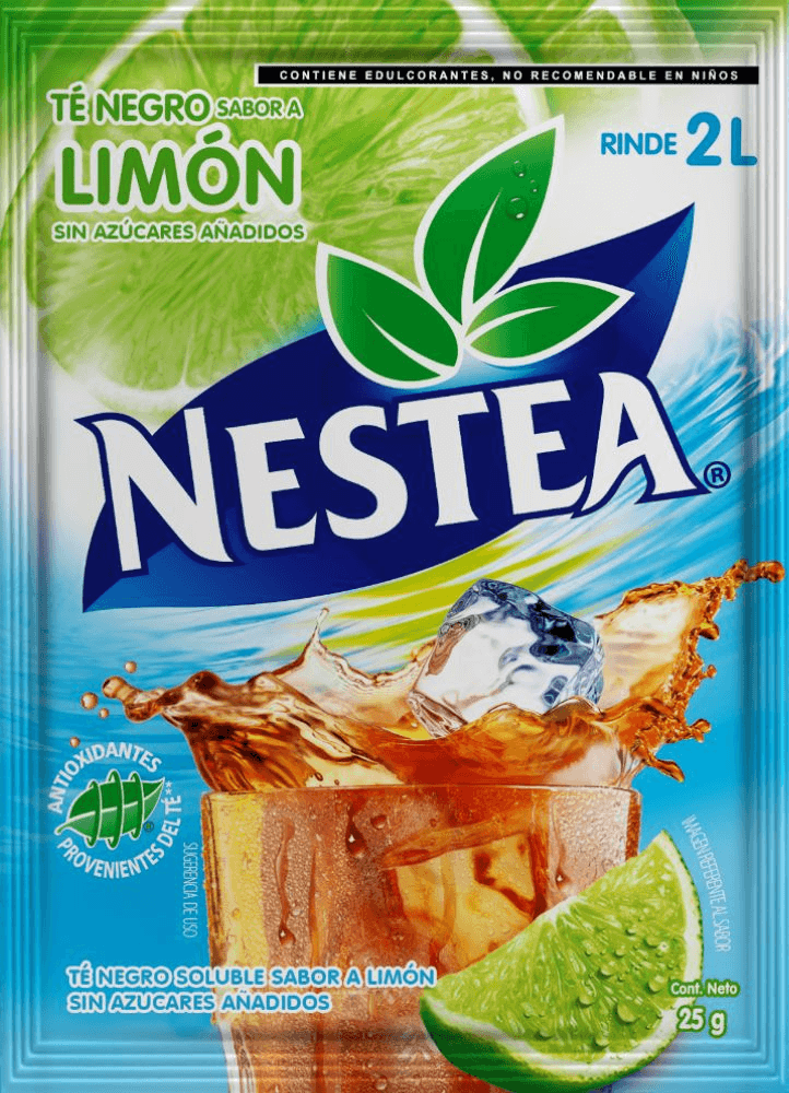 Sobre de té negro sabor a limón Nestea